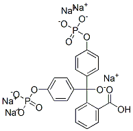 pentasodium 2-[oxidobis[4-(phosphonnatooxy)phenyl]methyl]benzoate  Struktur