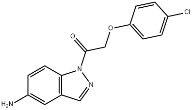 1-[(p-Chlorophenoxy)acetyl]-1H-indazol-5-amine Struktur