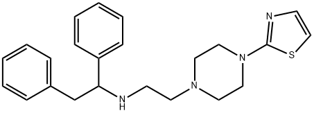 1-[2-[(1,2-Diphenylethyl)amino]ethyl]-4-(2-thiazolyl)piperazine Struktur