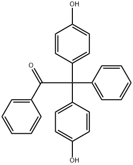 2,2-Bis(p-hydroxyphenyl)-2-phenylacetophenone Struktur