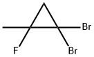 1,1-Dibromo-2-fluoro-2-methylcyclopropane Struktur