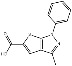 3-METHYL-1-PHENYL-1H-THIENO[2,3-C]PYRAZOLE-5-CARBOXYLIC ACID Struktur