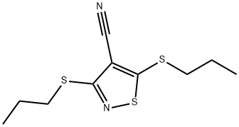 3,5-Bis(propylthio)-4-isothiazolecarbonitrile Struktur