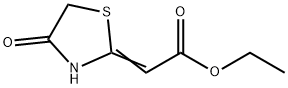 (4-Oxo-thiazolidin-2-ylidene)-acetic acid ethyl ester Struktur