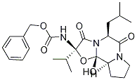 (2R,5S,10aS,10bS)-Octahydro-10b-hydroxy-5-isobutyl-2-isopropyl-3,6-dioxo-8H-oxazolo[3,2-a]pyrrolo[2,1-c]pyrazine-2-carbaMic Acid Benzyl Ester Struktur