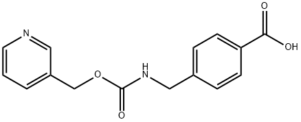 4-[(PYRIDIN-3-YLMETHOXYCARBONYLAMINO)-METHYL]-BENZOIC ACID Struktur