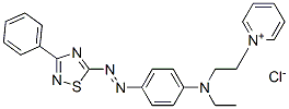 1-[2-[N-ethyl-p-[(3-phenyl-1,2,4-thiadiazol-5-yl)azo]anilino]ethyl]pyridinium chloride Struktur