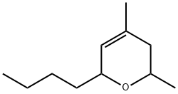 6-BUTYL-3,6-DIHYDRO-2,4-DIMETHYL-2H-PYRAN Struktur