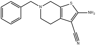 2-AMINO-6-BENZYL-4,5,6,7-TETRAHYDRO-THIENO[2,3-C]PYRIDINE-3-CARBONITRILE Struktur