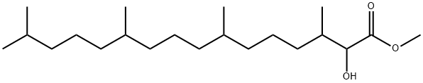 2-Hydroxy-3,7,11,15-tetramethylhexadecanoic acid methyl ester Struktur