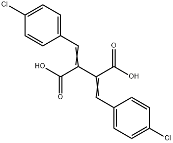 2,3-bis[(Z)-(4-chlorophenyl)methylidene]succinic acid Struktur