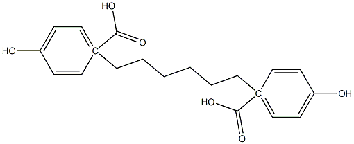 Bis(4-hydroxybenzoic acid)hexamethylene ester Struktur