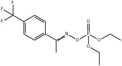 N-diethoxyphosphoryloxy-1-[4-(trifluoromethyl)phenyl]ethanimine Struktur