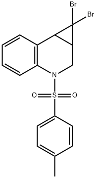 1,1-Dibromo-1a,2,3,7b-tetrahydro-3-(p-tolylsulfonyl)-1H-cyclopropa[c]quinoline Struktur