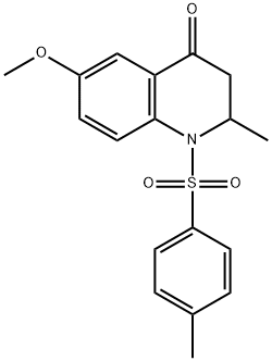 2,3-Dihydro-6-methoxy-2-methyl-1-(p-tolylsulfonyl)-4(1H)-quinolinone Struktur