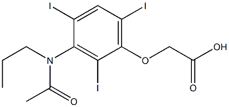 [3-(N-Propyl-N-acetylamino)-2,4,6-triiodophenoxy]acetic acid Struktur