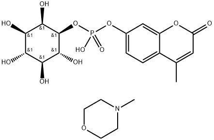 4-METHYLUMBELLIFERYL MYO-INOSITOL-1-PHOSPHATE, N-METHYL-MORPHOLINE SALT Struktur