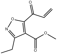 4-Isoxazolecarboxylicacid,3-ethyl-5-(1-oxo-2-propenyl)-,methylester(9CI) Struktur