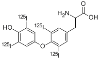 O-(4-Hydroxy-3,5-di(125I)iodophenyl)-3,5-di(125I)iodo-L-tyrosine Struktur