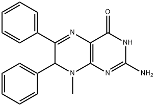 2-Amino-7,8-dihydro-8-methyl-6,7-diphenyl-4(3H)-pteridinone Struktur