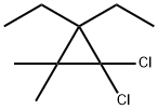 1,1-Dichloro-2,2-diethyl-3,3-dimethylcyclopropane Struktur