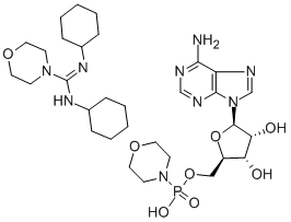 ADENOSINE 5'-MONOPHOSPHO-MORPHOLIDATE 4-MORPHOLINE-N,N'-DICYCLOHEXYLCARBOXAMIDINE SALT Struktur