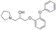 1-(o-Phenoxyphenoxy)-3-(1-pyrrolidinyl)-2-propanol Struktur