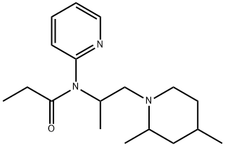 N-[[S,(+)]-2-(3,3-Dimethylpiperidino)-1-methylethyl]-N-(2-pyridyl)propionamide Struktur