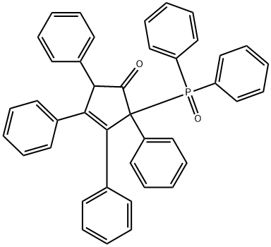 2-Diphenylphosphinyl-2,3,4,5-tetraphenyl-3-cyclopenten-1-one Struktur