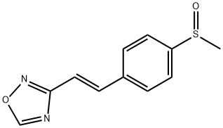 3-(4-methylsulfinylstyryl)-1,2,4-oxadiazole Struktur