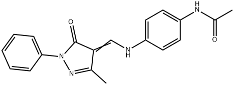 4'-[[(3-Methyl-5-oxo-1-phenyl-2-pyrazolin-4-ylidene)methyl]amino]acetanilide Struktur