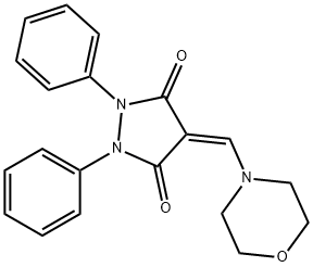 4-(Morpholinomethylene)-1,2-diphenyl-3,5-pyrazolidinedione Struktur