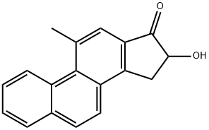 15,16-Dihydro-16-hydroxy-11-methyl-17H-cyclopenta[a]phenanthren-17-one Struktur