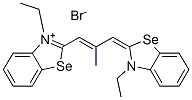 3-ethyl-2-[3-(3-ethyl-3H-benzoselenazol-2-ylidene)-2-methylprop-1-enyl]benzoselenazolium bromide Struktur