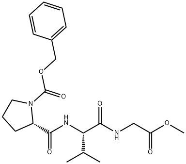 N-[N-[1-(Benzyloxycarbonyl)prolyl]valyl]glycine methyl ester Struktur