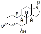 Androst-4-ene-3,17-dione, 6-hydroxy-, (6.alpha.)- Struktur