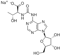 N6-[((1S,2R)-1-CARBOXY-2-HYDROXYBUTYLAMINO)CARBONYL]ADENOSINE SODIUM SALT Struktur