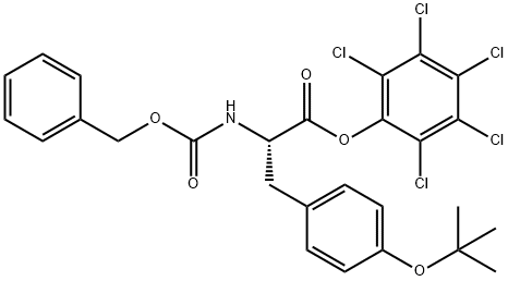 O-(1,1-Dimethylethyl)-N-[(benzyloxy)carbonyl]-L-tyrosine pentachlorophenyl ester Struktur