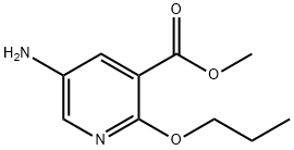 3-Pyridinecarboxylicacid,5-amino-2-propoxy-,methylester(9CI) Struktur