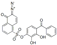 4-benzoyl-2,3-dihydroxyphenyl 6-diazo-5,6-dihydro-5-oxonaphthalene-1-sulphonate Struktur