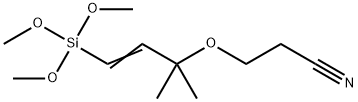 3-(2-Cyanoethoxy)-3,3-dimethyl-1-propenyltrimethoxysilane Struktur