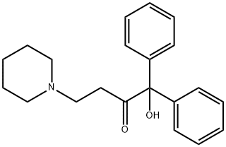 1-Hydroxy-1,1-diphenyl-4-piperidino-2-butanone Struktur