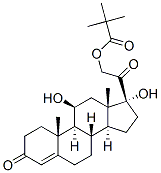 11beta,17,21-trihydroxypregn-4-ene-3,20-dione 21-pivalate Struktur