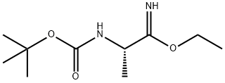 Propanimidic acid, 2-[[(1,1-dimethylethoxy)carbonyl]amino]-, ethyl ester, (2S)- Struktur