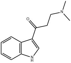 3-dimethylamino-1-(1H-indol-3-yl)propan-1-one Struktur