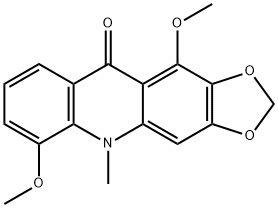 6,11-Dimethoxy-5-methyl-1,3-dioxolo[4,5-b]acridin-10(5H)-one Struktur