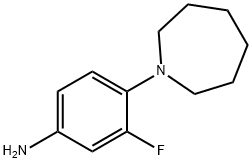 4-(1-Azepanyl)-3-fluoroaniline Struktur