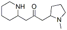 1-(1-Methyl-2-pyrrolidinyl)-3-(2-piperidinyl)-2-propanone Struktur