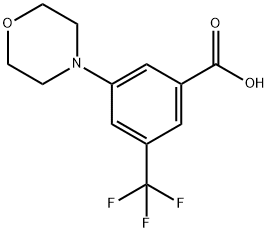 3-Morpholin-4-yl-5-trifluoromethyl-benzoic acid Struktur