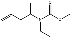 Carbamic  acid,  ethyl(1-methyl-3-butenyl)-,  methyl  ester  (9CI) Struktur